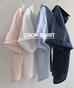 드로잉 반팔 크롭 셔츠 (4color)